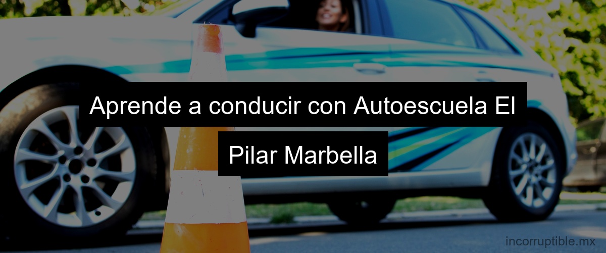 Aprende a conducir con Autoescuela El Pilar Marbella