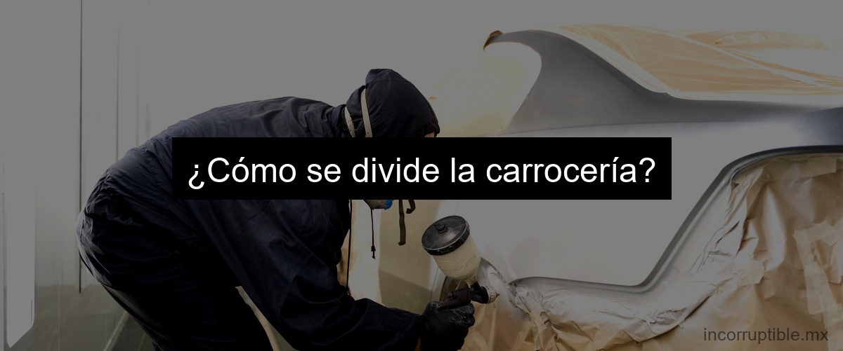 ¿Cómo se divide la carrocería?