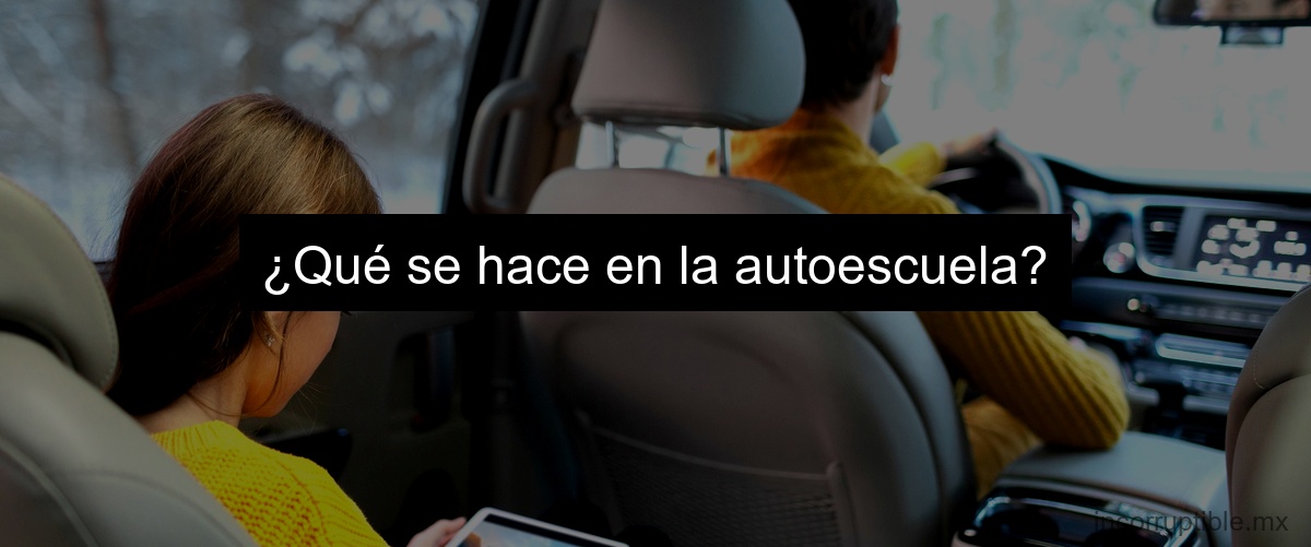 ¿Qué se hace en la autoescuela?